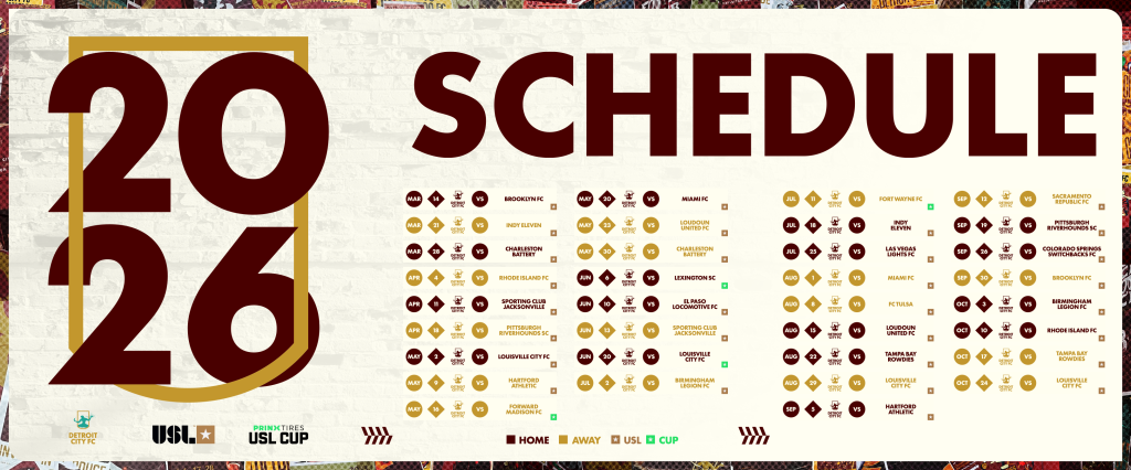 2026 Detroit City FC schedule