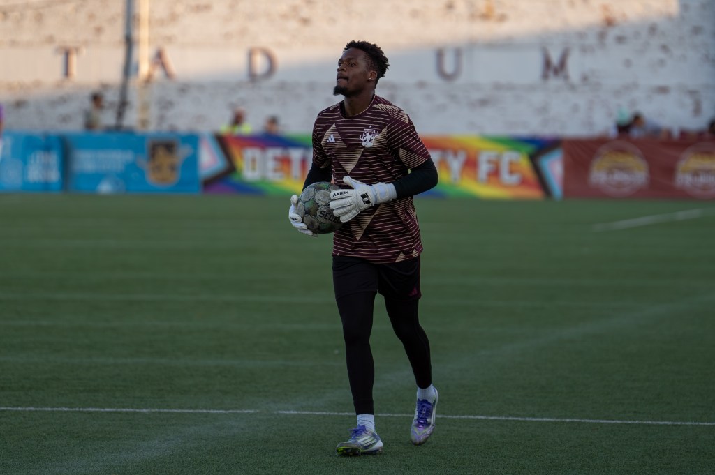 Tatenda Mkuruva on the pitch at Keyworth Stadium