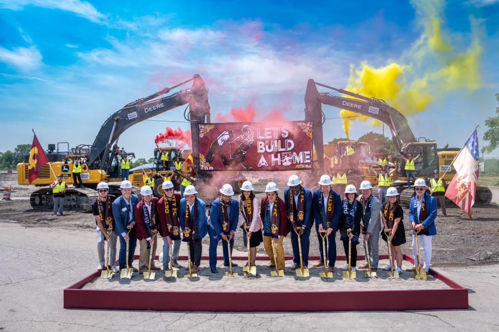 Ceremonial groundbreaking for AlumniFi Field